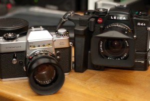 Leica R Leicaflex SL and R4S cameras